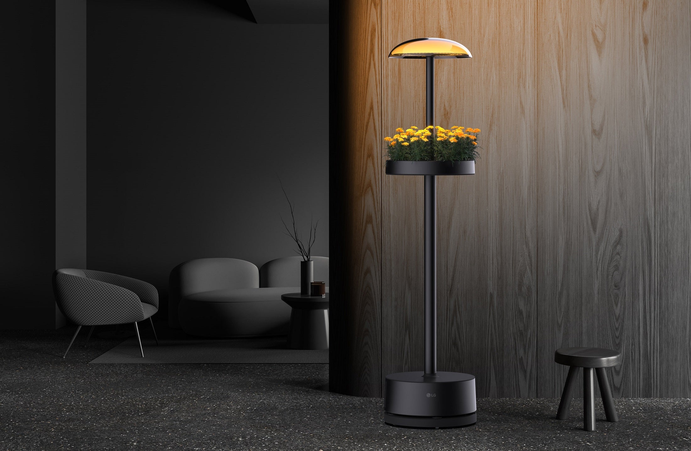 LG Electronics’ smart garden standing lamp.
