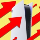 A PS5 is surrounded by red arrows.