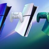 PS5 consoles appear in different colors.