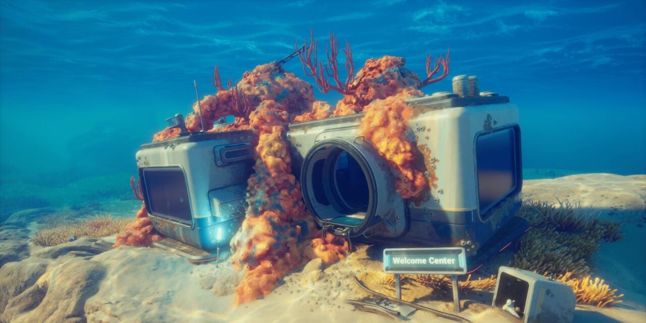 A sea lab appears under water.
