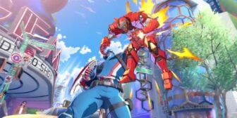 Captain America gives Iron Man a punch to the gut.