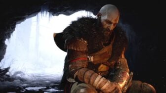 A god sits alone in a cave.