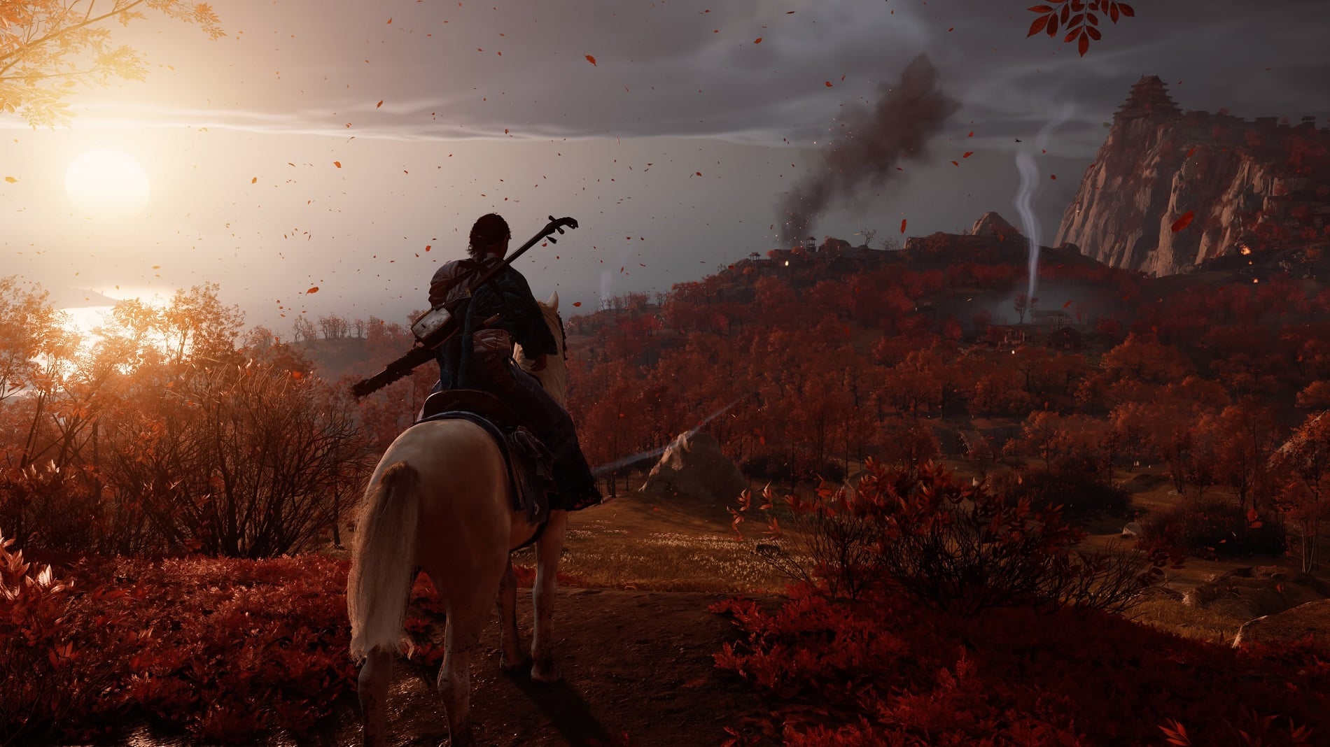 Atsu surveys the countryside. 