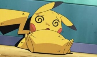 Pikachu is dazed and knocked out.