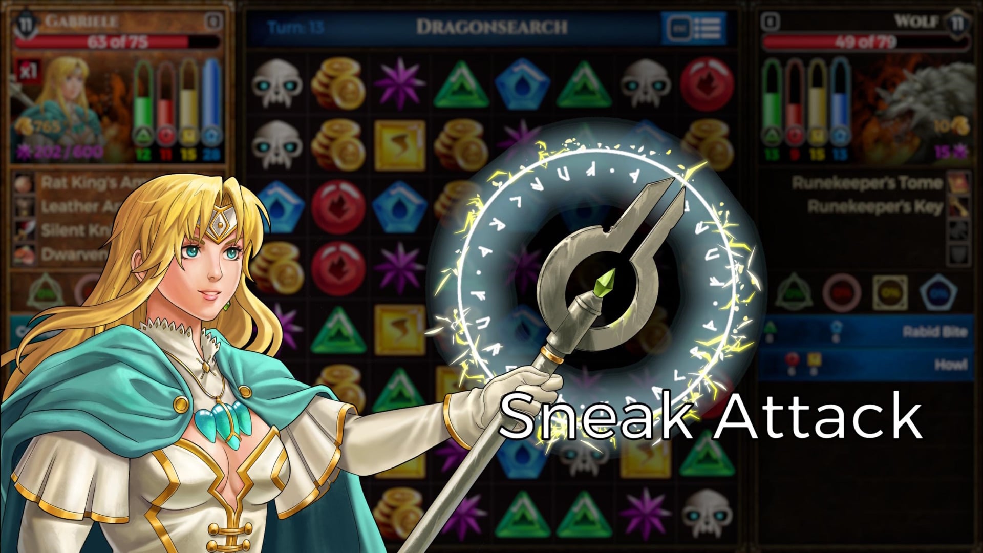 Using a Sneak Attack.