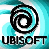 The Ubisoft logo appears in black overtop of a teal background.