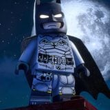 Lego Batman appears on a rooftop.