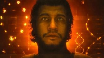 An ex-operative appears inside an orange matrix.