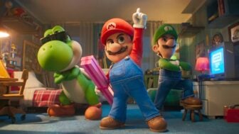 Mario, Luigi, and Yoshi prepare for an adventure.