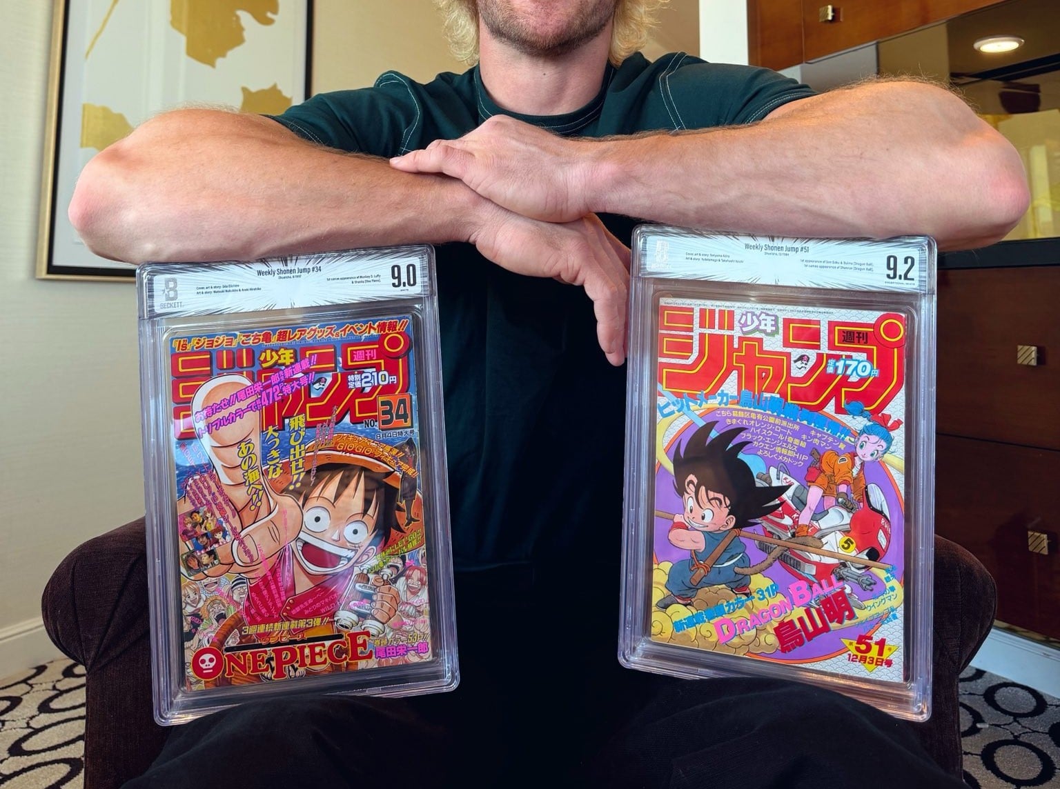 Picture Taken From Logan Pauls X Post Featuring The Graded Weekly Shonen Jump 34