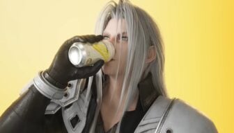 Sephiorth drinks a beer.