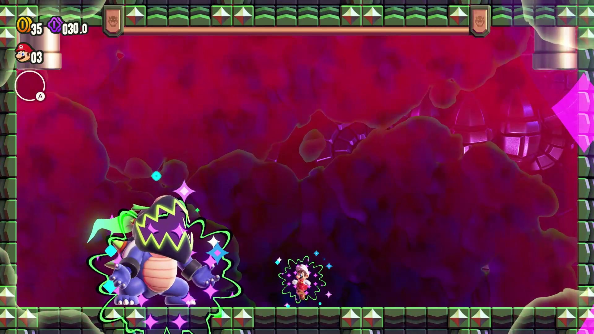 Mario fights Bowser Jr.