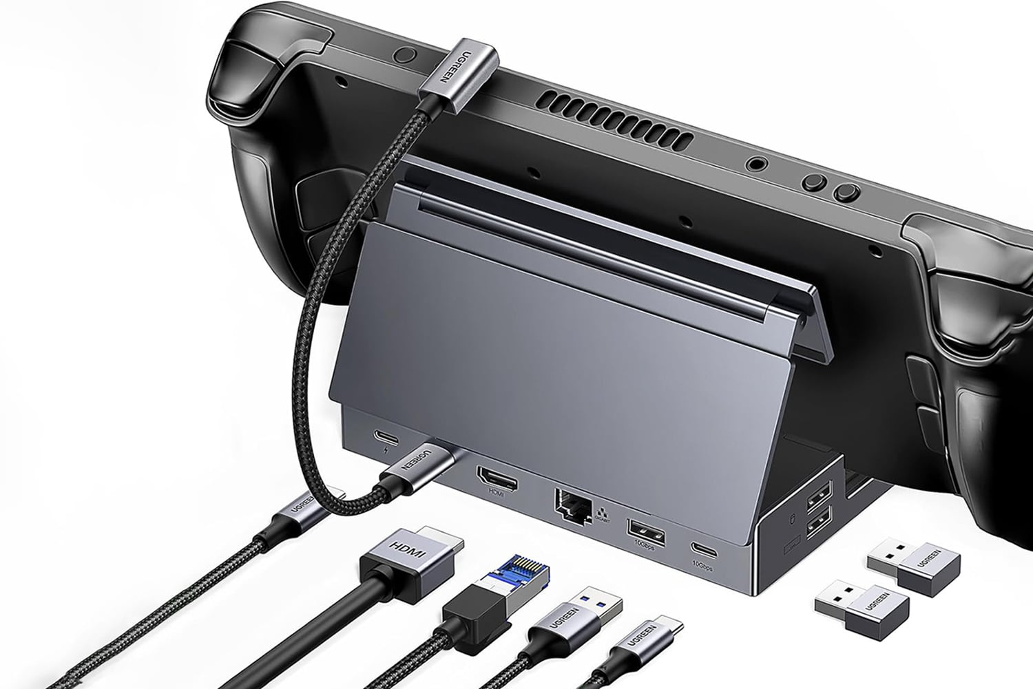 Ugreen Steam Deck Dock 9 In 1 Usb C Docking Station Foldable Stand