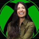 Asha Sharma appears in front of an Xbox logo.