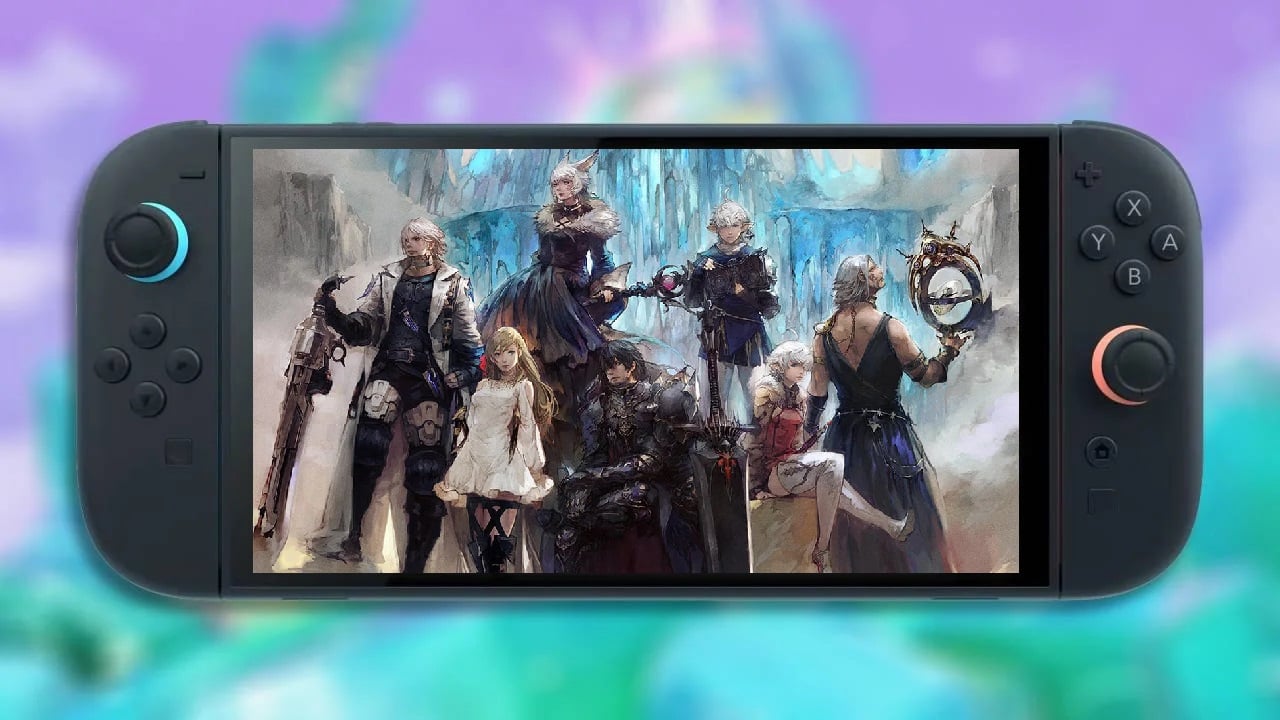 FF14 characters appear on a Switch 2.