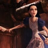 Alice holds a bloody knife.