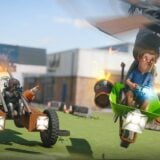 Little guys ride go-karts and helicopters.