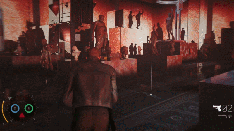 Bond picks up a shotgun.