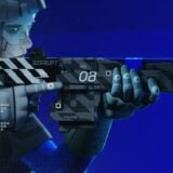 A Thief runner holds up a rifle.