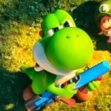 Luigi defends baby Mario and Luigi.