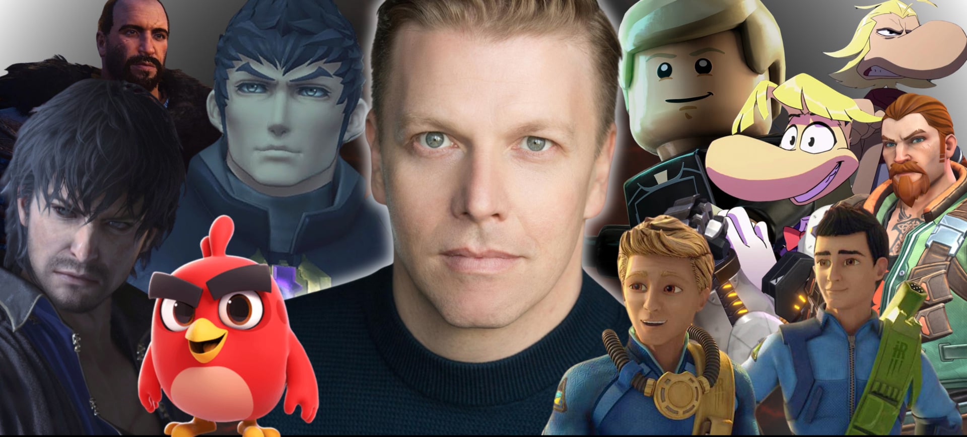 David Menkin appears next to characters he's played. 