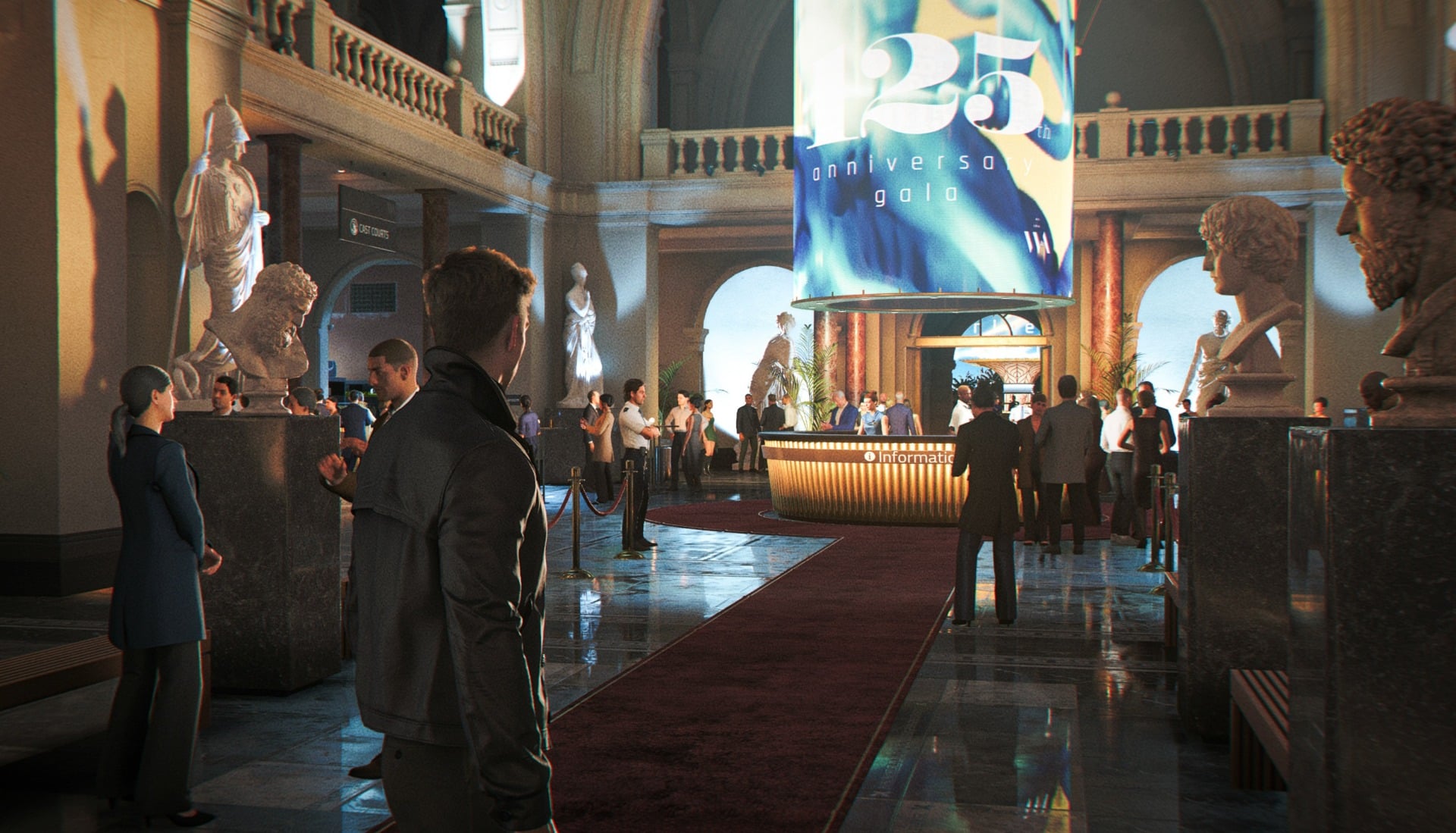 James Bond appears at a party. 