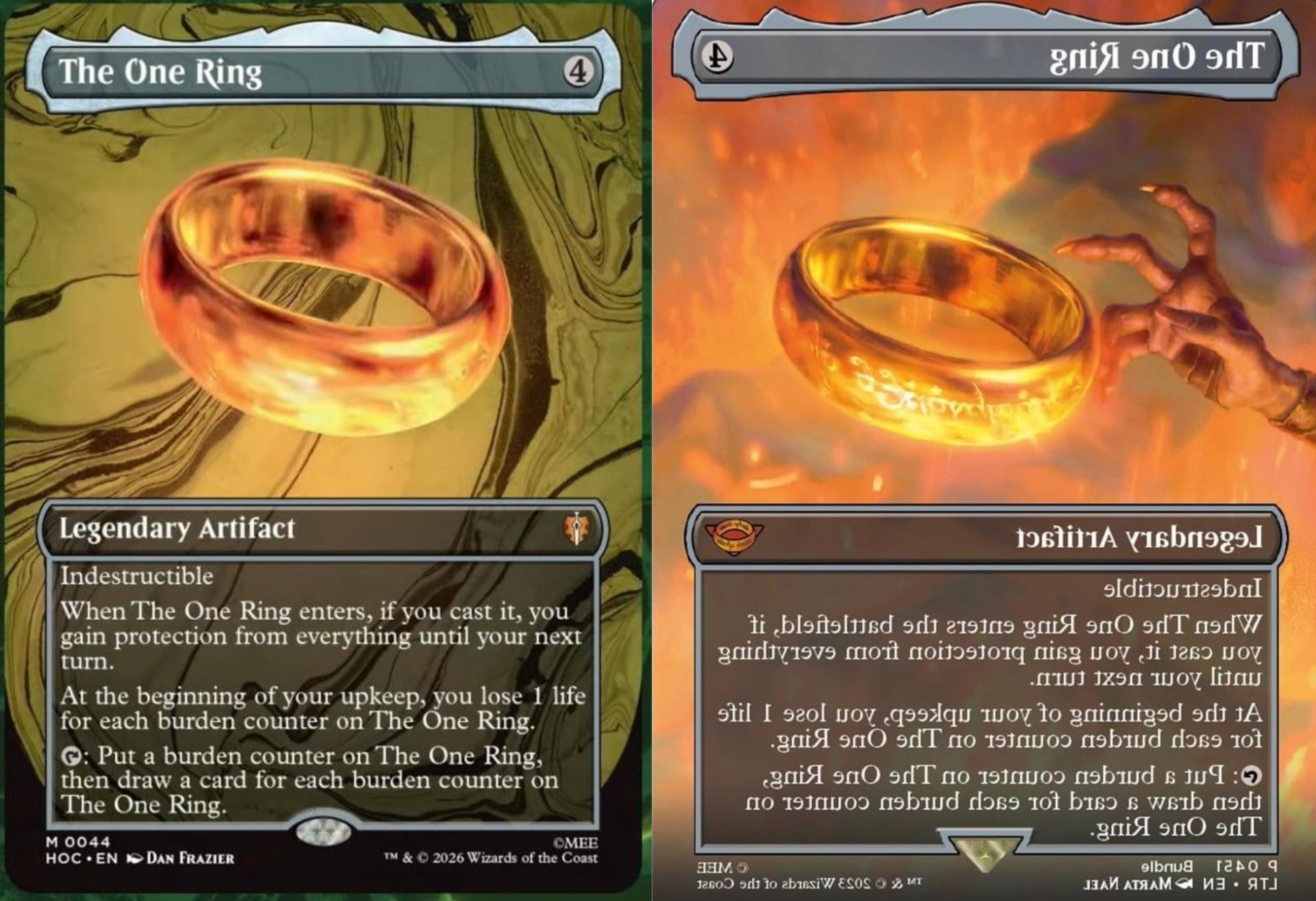 Wizards Of The Coast Magic The Gathering One Ring Art Side By Side