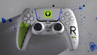 A Marathon-themed DualSense controller appears on a table.