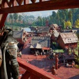 Kliff looks out at a village.