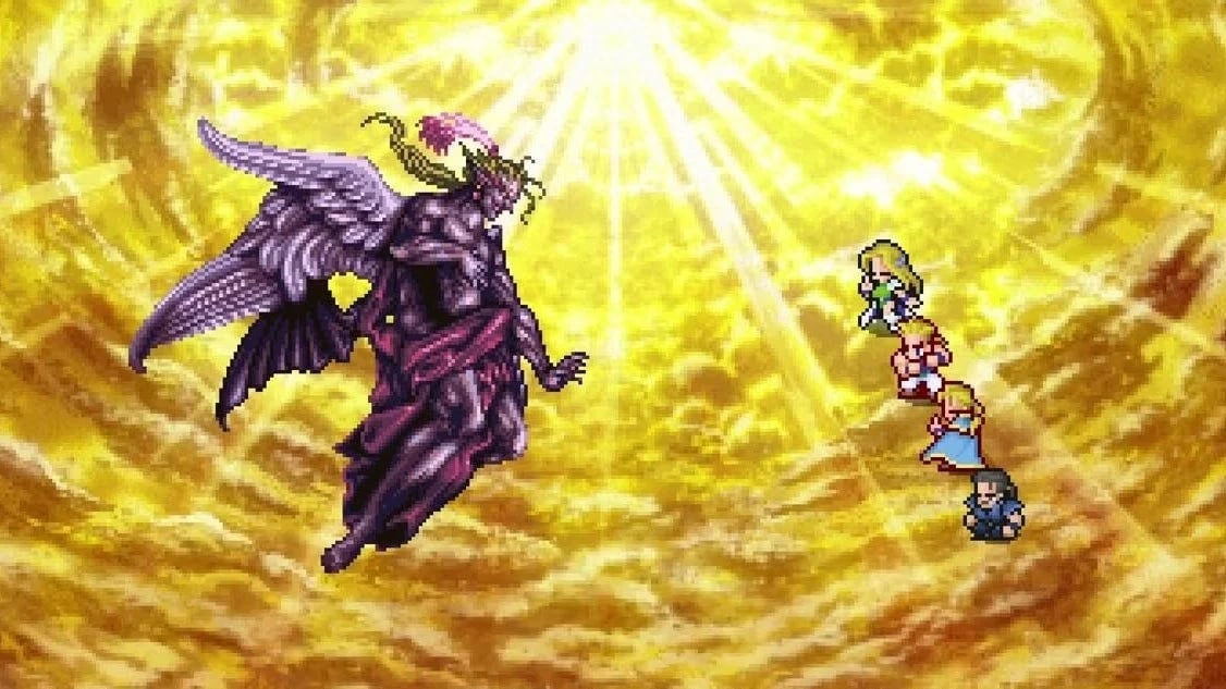 Tera and her friends fight god.