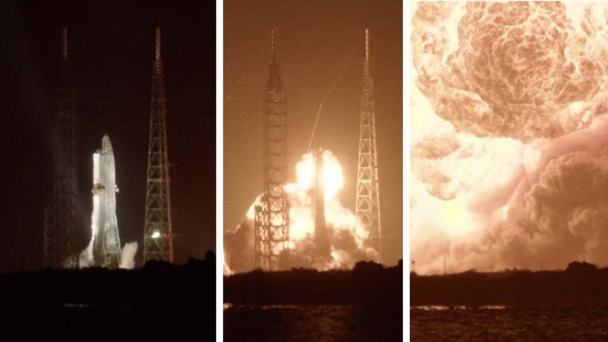 Jeff Bezos Space Rocket Becomes Huge Fireball In Viral Explosion