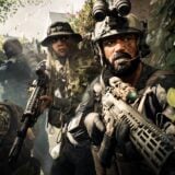 Military operators sweep through a jungle.