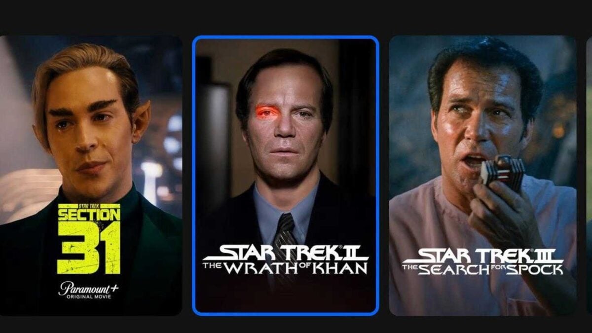 Paramount+ Uses AI Slop Of Captain Kirk For Star Trek 2: The Wrath Of Khan Thumbnail