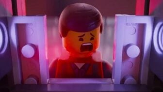 A Lego man cries.