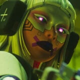 A thief holds up her gun.