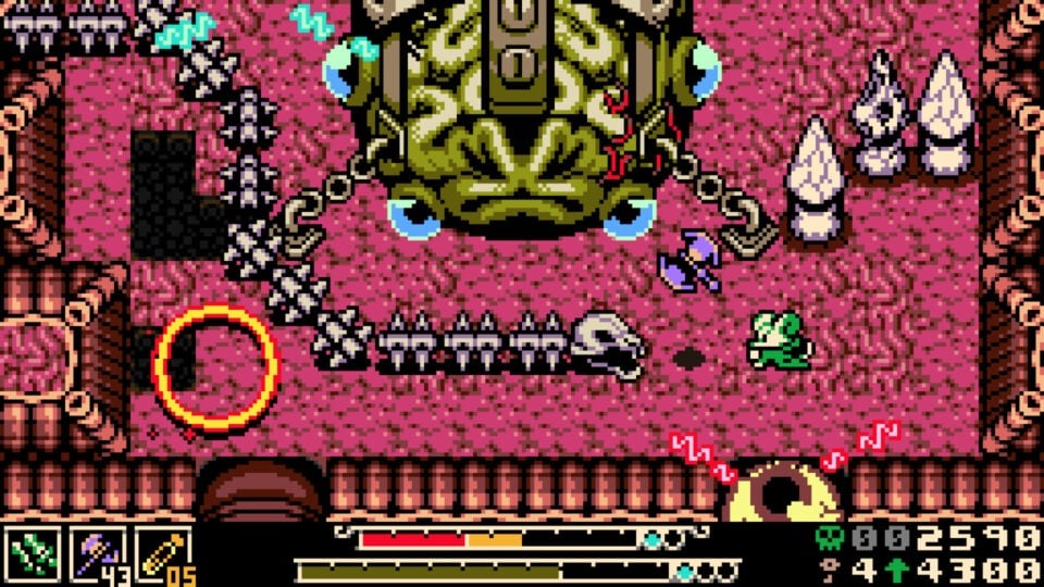 A mouse fights in an 8-bit dungeon.