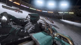 A pilot appears in a speeder.