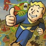 A Vault-Tec boy gives the thumbs up.
