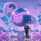 Geoff Keighley appears on stage in 2025.
