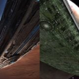 Two rings appear in space.