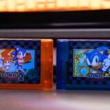Sonic cartridges sit on a table.