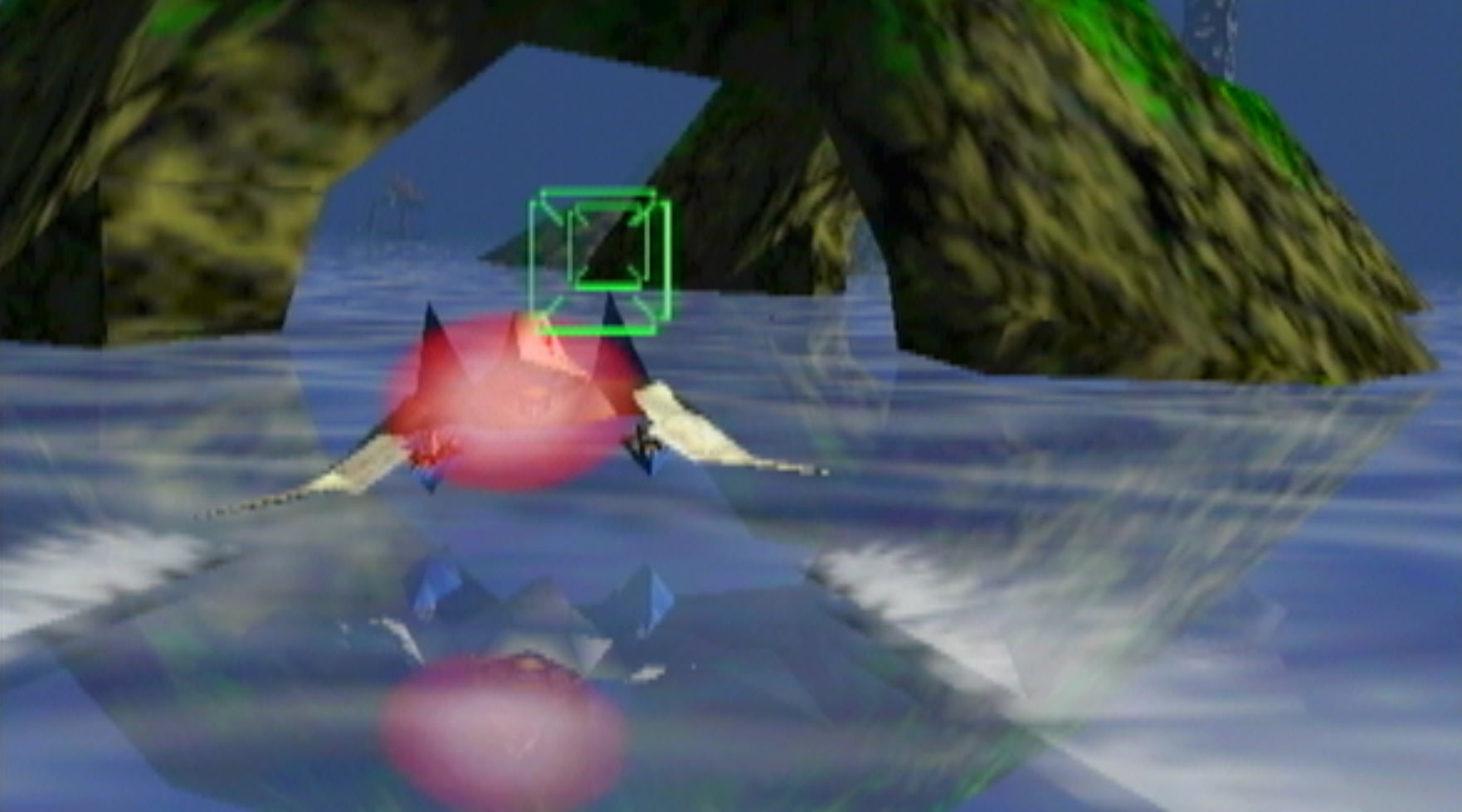 The R-wing flies near water. 
