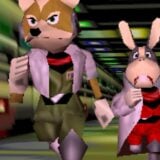 Fox McCloud and the gang run down a hallway.