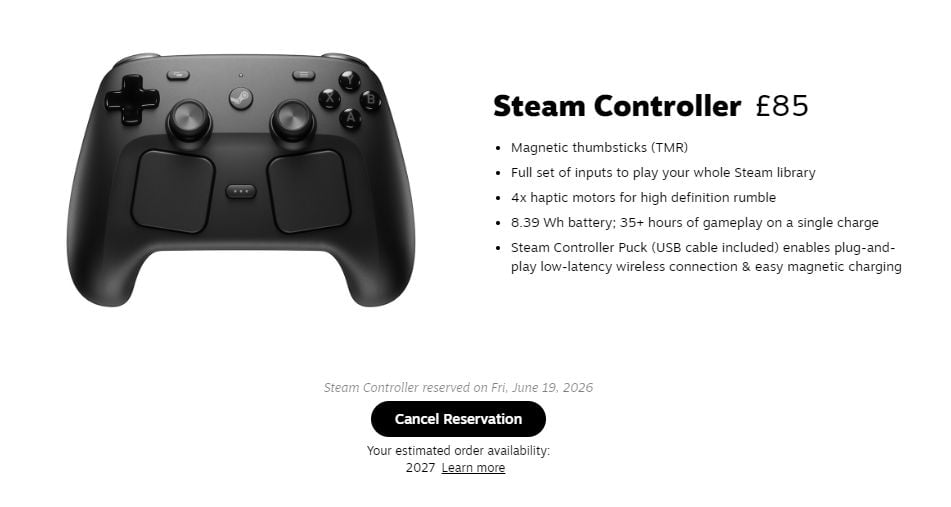 Steam Controller Reservation