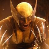 Wolverine pulls out his claws surrounded by fire.