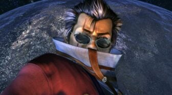 Auron looks down at Tidus.
