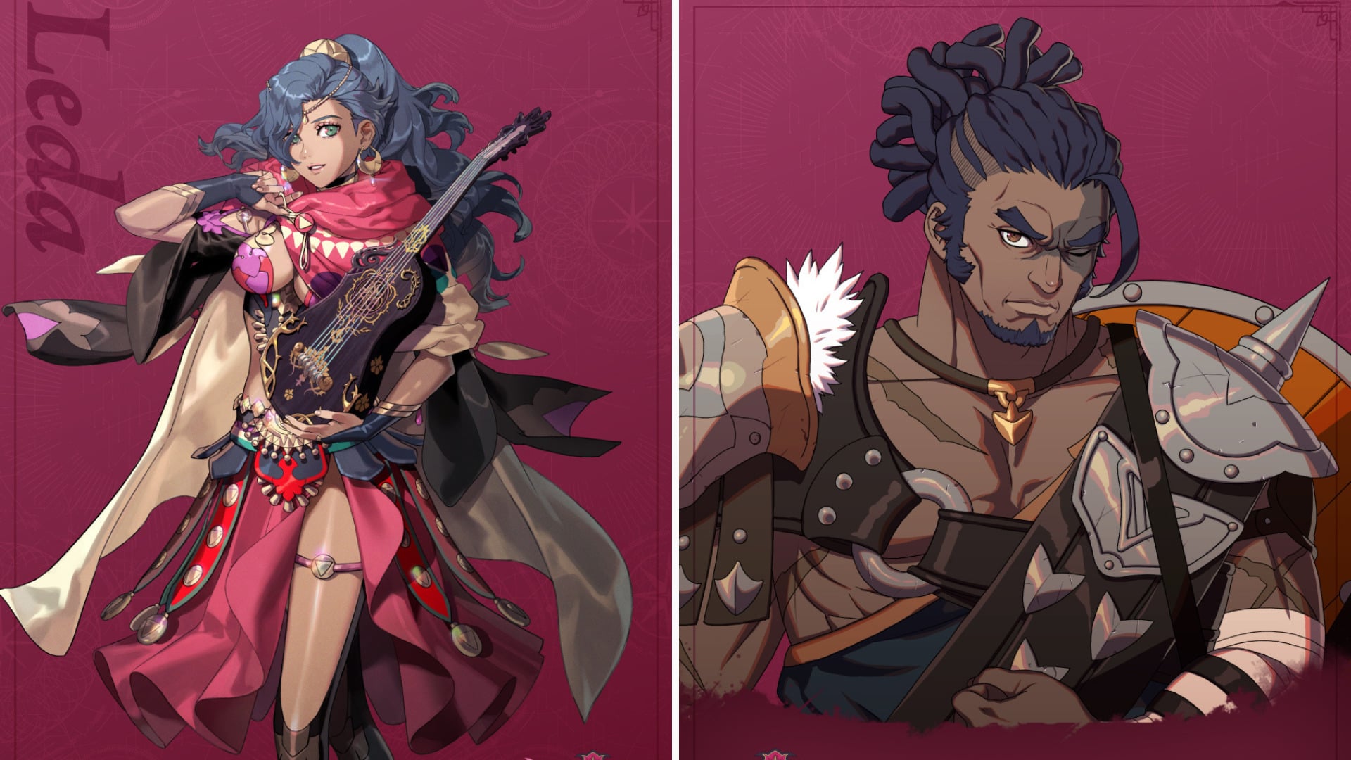 Graphic featuring side-by-side pictures of Leda and Vakkania