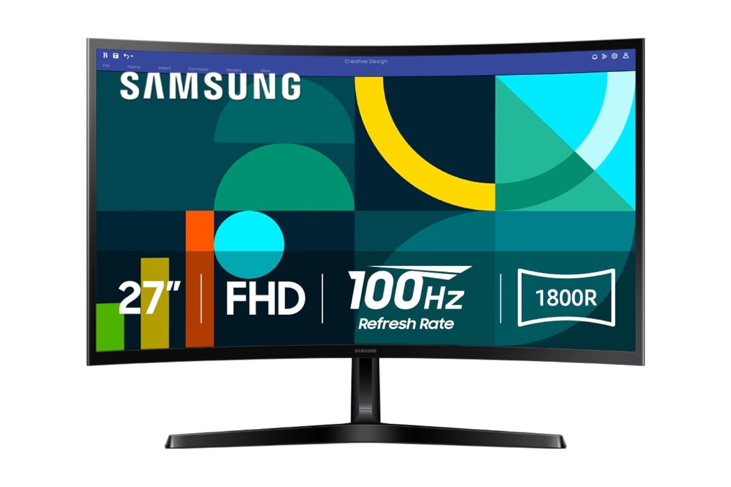 Samsung 27 Essential S3 (s36gd) Series Fhd 1800r Curved Computer Monitor