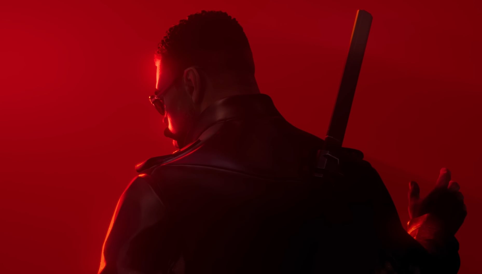 A man prepares to grab a sword to fight vampires.