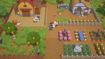 A screenshot of a farm in Coral Island.